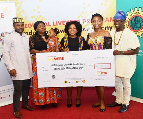 A cross section of the graduating Regional LiveWIRE Nigeria beneficiaries