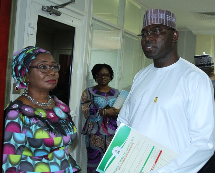 COMMITTEE, 1,1A,1C,  L-R,  Acting  Director General, Securities and Exchange Commission, Ms Mary Uduk with Dr Mohammed Isa-Dutse during the Inauguration of the Steering Committee of Project Lighthouse in Abuja, weekend