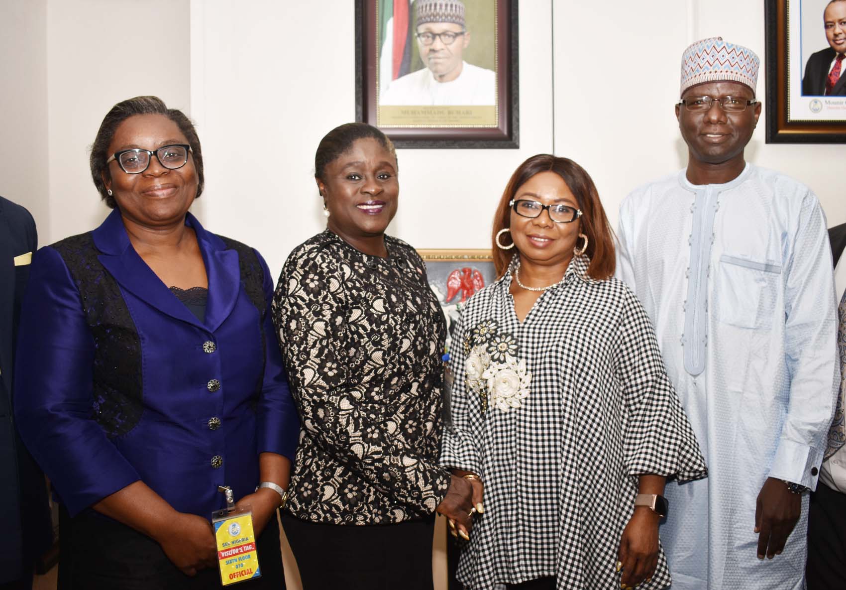  L-R,  Managing Director, UTL Trust Management Service, Mrs Olufunke Oluseyi, President, Association of Corporate Trustees Mrs Tokunbo Ajayi, Acting Director General, Securities and Exchange Commission, Ms Mary Uduk and  Acting Executive Commissioner, Operations, SEC Mr Isyaku Tilde during a Meeting between SEC and Association of Corporate Trustees in Abuja, Wednesday