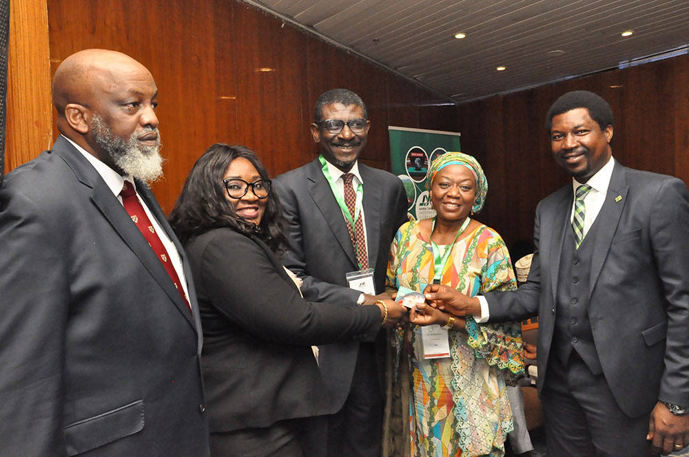 R-L: Team Lead, Agric Finance and Export Heritage Bank, Mr Adelana Ogunjirin; Dr. Hadiza Gado; Managing Director /Chief Executive of Nigeria Export -Import Bank (NEXIM ) Mr Abba Bello; Managing Director Dukia Gold, Bose Owolabi  and Mr Tunde Fagbemi during NCIS Summit 2019 – Mining Master Class held at Transcorp Hotel Abuja