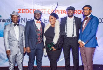 L-R: Babatunde Abdulqadir, Head, Internal Audit; Adedayo Amzat, Group Managing Director; Stella Duru, Non-Executive Director; Idris Bello, Head, Finance, and Ever Obi, Head, Risk Management, all of Zedcrest Capital at the company's End of Year Party in Lagos.