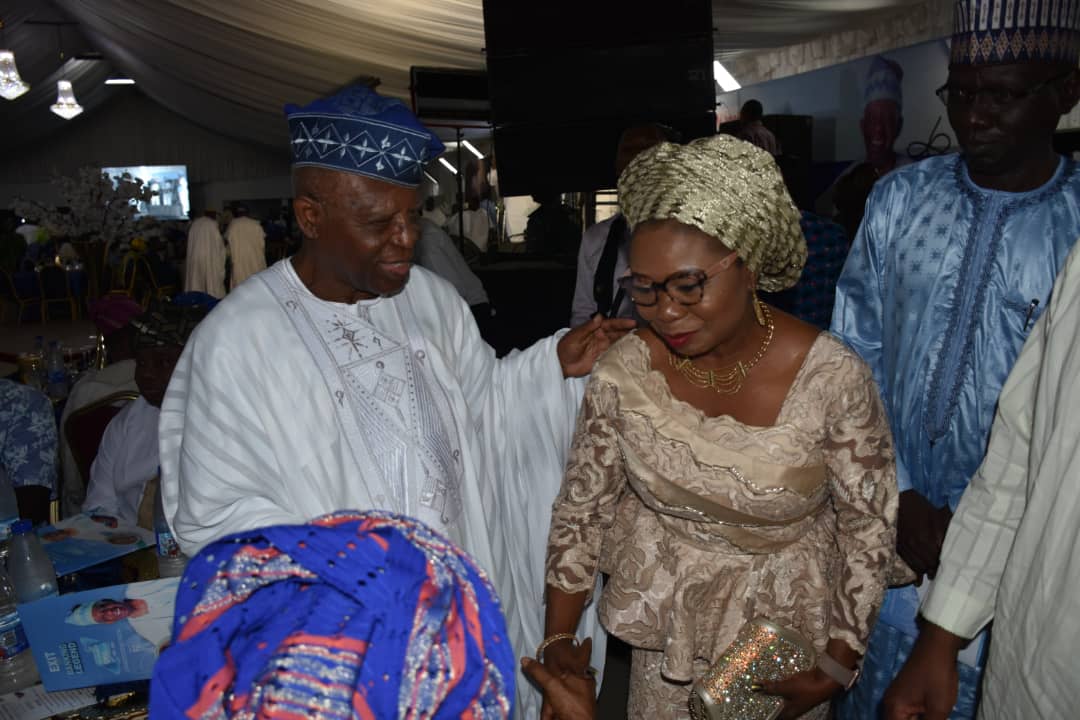 pIX 2 &3: From left;Former Governor Central Bank of Nigeria;Chief Joseph Oladele Sanusi;Acting Director-General Securities and Exchange Commission, Nigeria Ms Mary Uduk; Acting Executive Commissioner Operations SEC, Mr Isyaku Tilde at the 7th day Fidau prayer & Reception for Late SEC Chairman, Alhaji Gbadamosi Otiti in Lagos, weekend