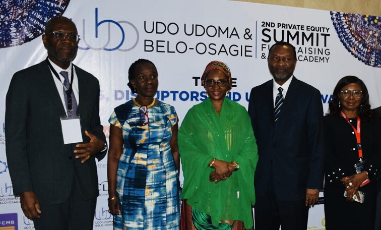 Left to Right: Minister of Finance, Budget and National Planning, Mrs Zainab Ahmed, and Acting Director General Securities and Exchange Commission, Ms Mary Uduk  at the 2nd Private Equity Summit by Udo Udoma & Belo Osagie in Lagos Weekend 