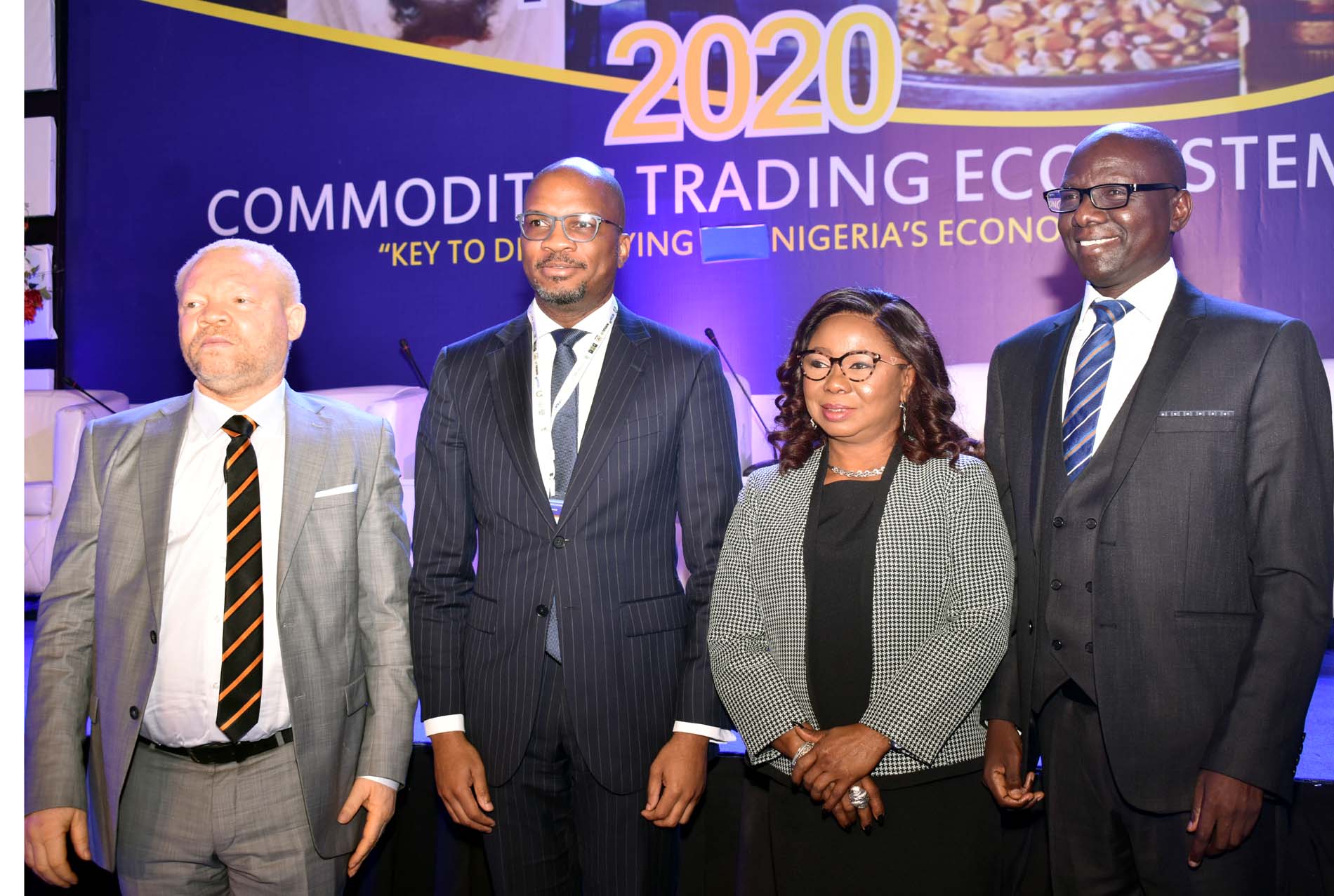 L-R, Acting Executive Commissioner Legal and Enforcement > Securities and Exchange Commission, Mr Reginald Karawusa, Managing > Director, Infrastructure Credit Guarantee Company Mr Chinua Azubike, > Acting Director General SEC  Ms Mary Uduk and Acting, Executive > Commissioner Operations, SEC  Mr Isyaku Tilde during the during the > International Conference on Nigerian Commodities Market in Abuja, Tuesday