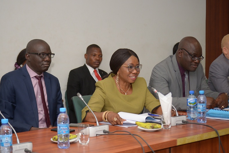 L – R; Ag. Executive Commissioner Operation Securities and Exchange Commission, SEC, Mr. Isyaku Tilde, Ag. Director General, Ms. Mary Uduk and Head of Department Finance and Accounts Mr. Frank Aul during an appearance at the House of Representatives Committee on Finance in Abuja.