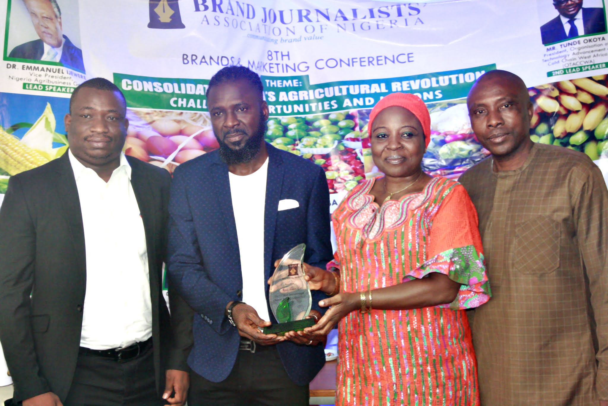 From Left:  PR Manager StarTimes Nigeria, Lazarus Ibeabuchi; National Content Marketing Manager StarTimes Nigeria, Ali Auta; Head Corporate Communications, Advertising Practitioners Council of Nigeria (APCON), Comfort Maryam and Chairman, Brand Journalists’ Association of Nigeria (BJAN), Princewill Ekwujuru at the 8th  Brands and Marketing conference in Lagos 