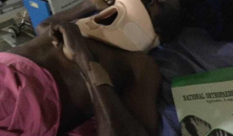 Accident Victim, Bright Chilaka  Risks Paralysis, Death For Lack Of N3.5 Million Surgery Fee