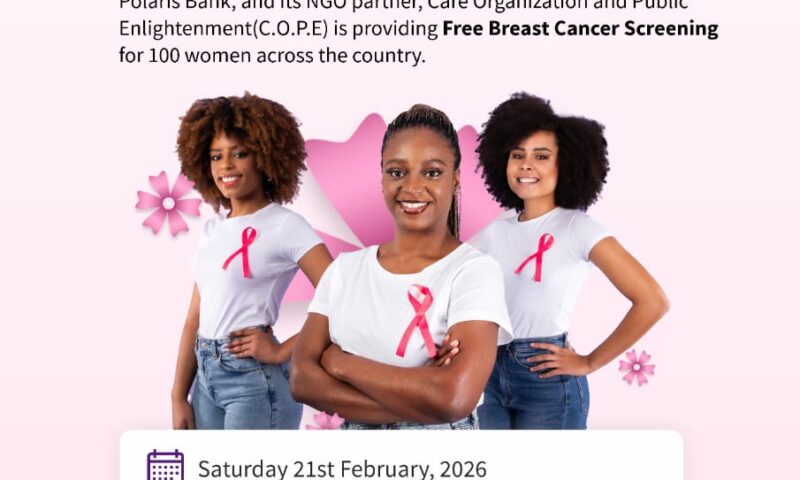 Polaris Bank Marks World Cancer Day With Free Breast Cancer Screening For 100 Women